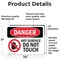 Signmission Hot Surface Sign, 7 in H x 10 in W, Vinyl Decal, Hot Surface Do Not Touch OS-2PACK-DS-D-710-L-2231 - alternate 4